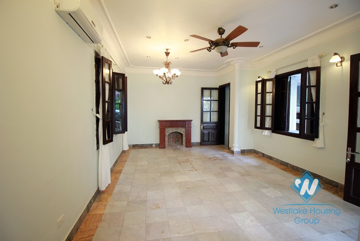 Nice french-designed house for rent near Xuan Dieu street, Tay Ho, Hanoi